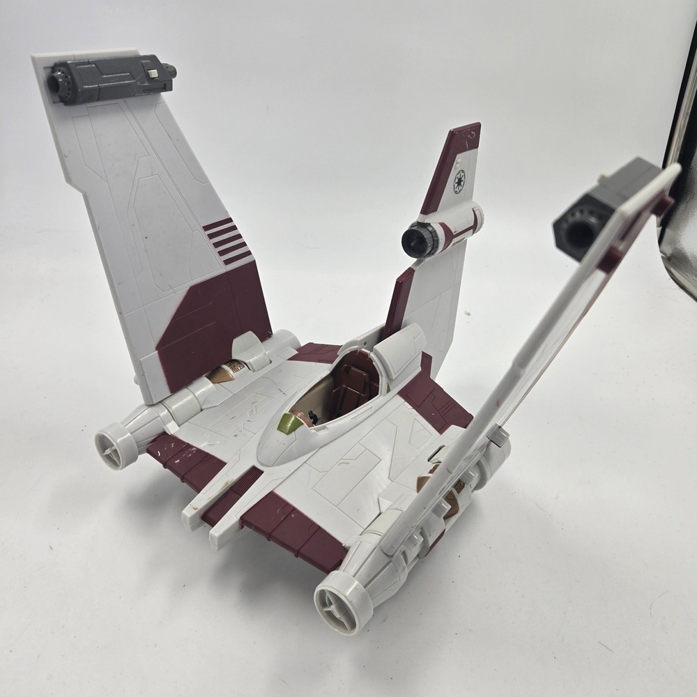 Star Wars The Clone Wars V-19 Torrent Starfighter Vehicle Hasbro 2008 Republic